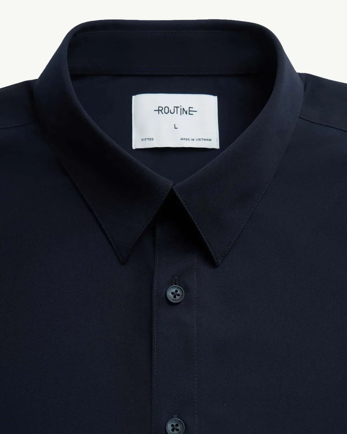 Áo sơ mi tay dài nam màu Xanh Navy non iron . Fitted - RT 10S25SHL002 | ROUTINE CÀ MAU