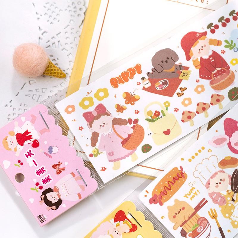 Tấm sticker cô gái nhỏ dễ thương M007