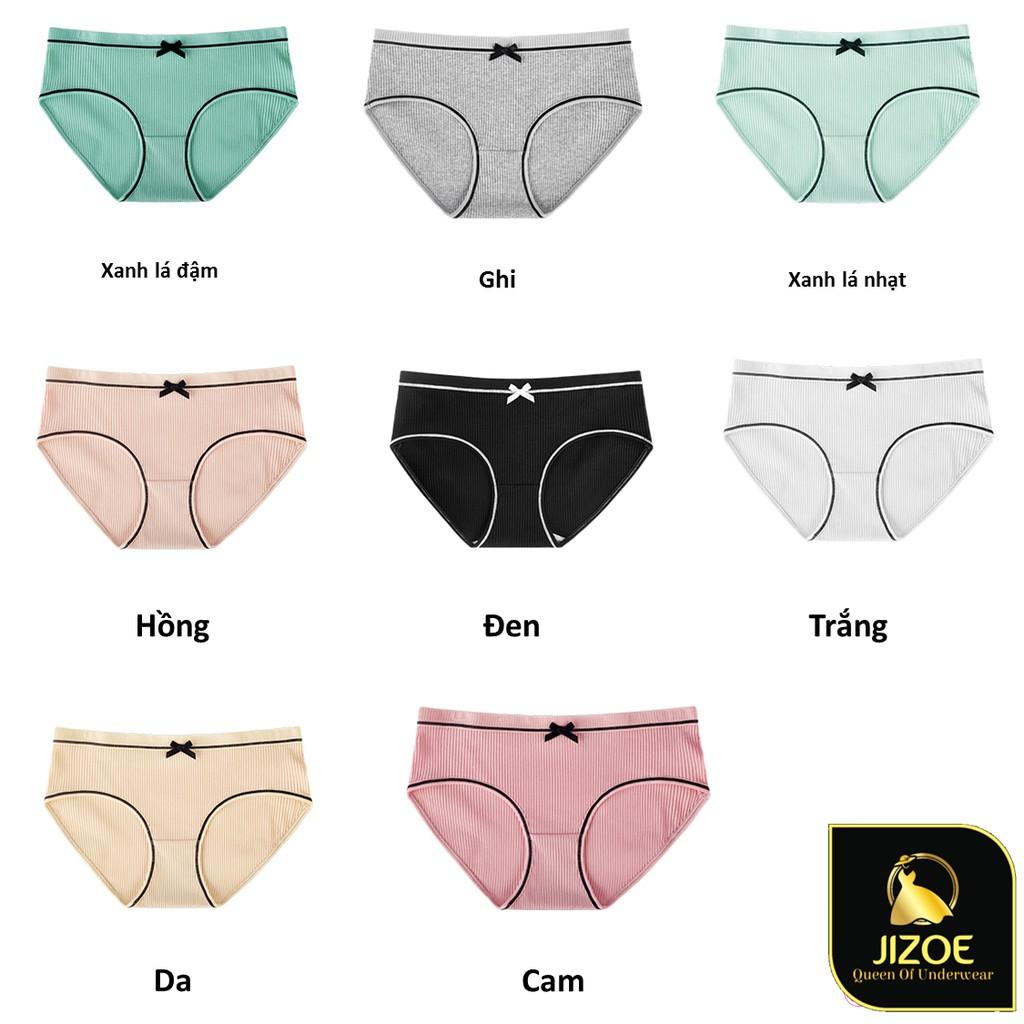 COMBO 10 Quần lót nữ cotton tăm tre thông hơi nơ dễ thương giá rẻ đẹp thời trang JIZOE COB12-10