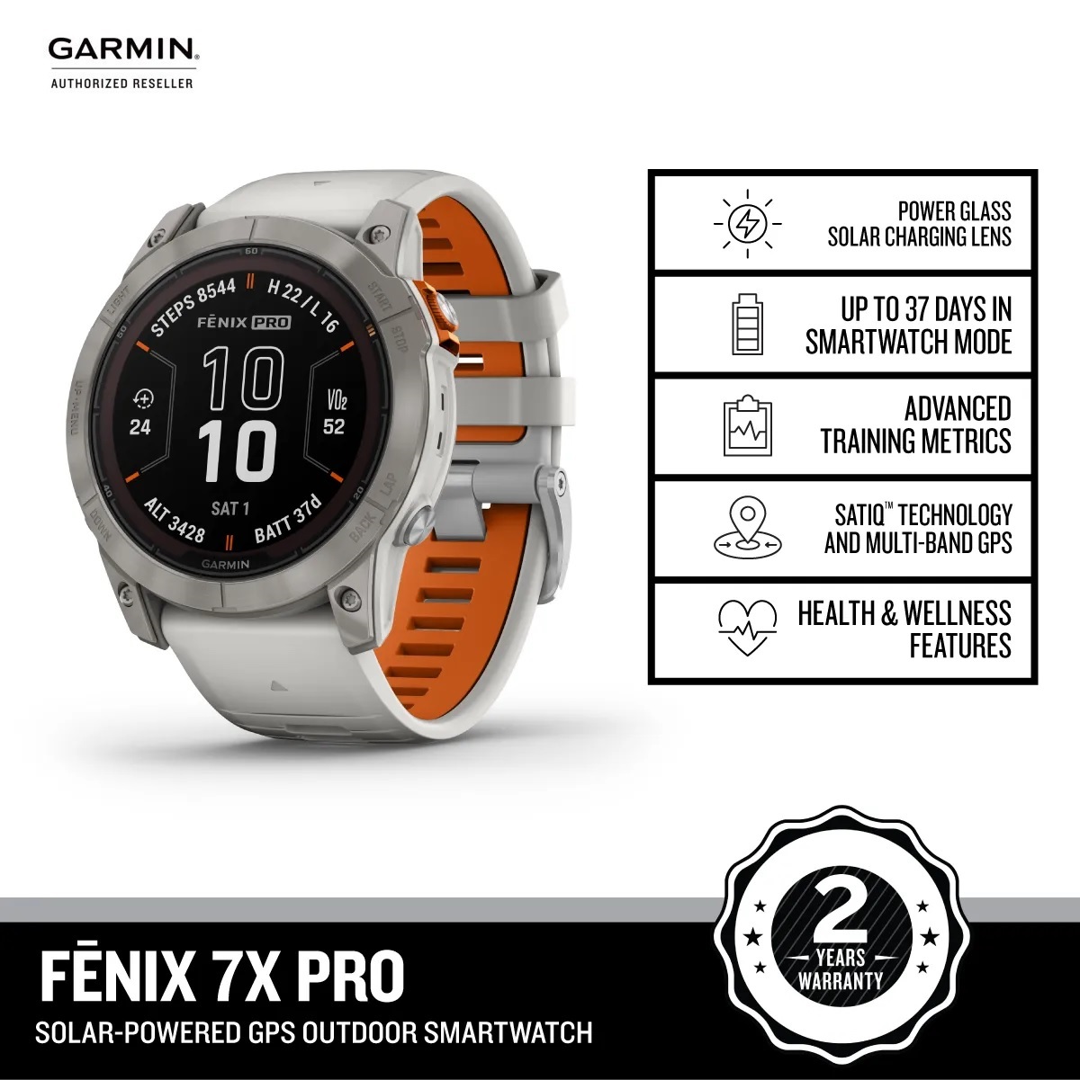 Đồng hồ thông minh Garmin fēnix 7X Pro – Sapphire Solar Edition_Mới, hàng chính hãng