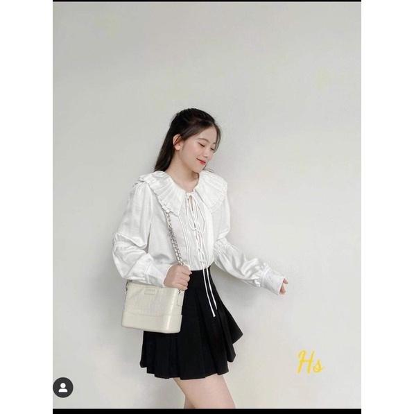 Áo sơ mi xếp ly cổ HS6