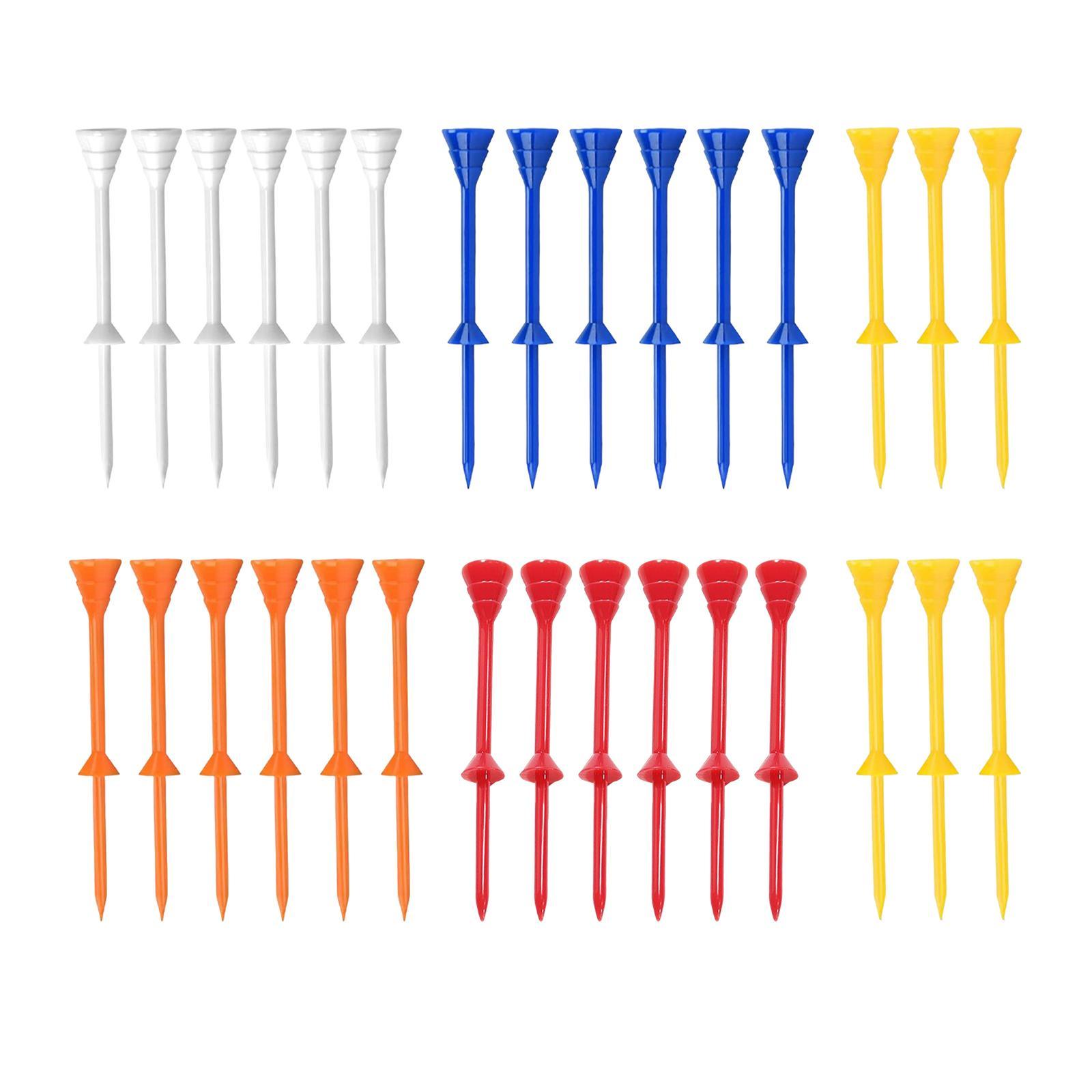 30Pcs Golf Tees Reusable Low Resistance Hitting  Ball Holder Beginner