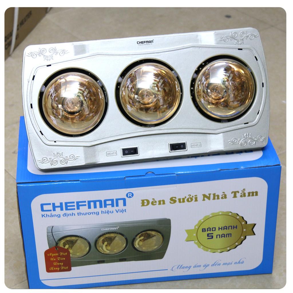 ĐÈN SƯỞI NHÀ TẮM 3 BÓNG - CHEFMAN 825W