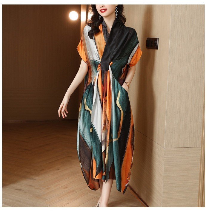 Đầm Họa Tiết Mùa Hè Thời Trang VH73 - Hàng Quảng Châu Cao Cấp