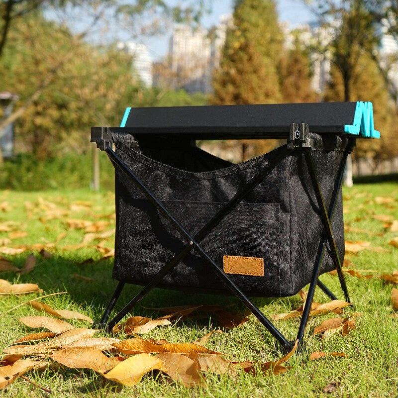 Waterproof Oxford Desk Outdoor Folding Table Large Capacity Storage Hanging Basket Picnic Camping Pouch Bag Organizer