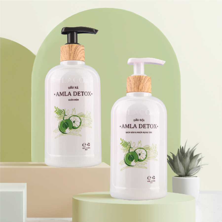 Dầu Gội Amla Detox Laco - Sạch Gàu & Ngừa Rụng Tóc, Hiệu Quả Gấp 5 Lần