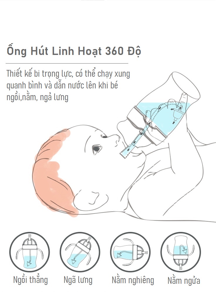 Bình Sữa Loluli Nhựa Tritan Long Phụng 180ml