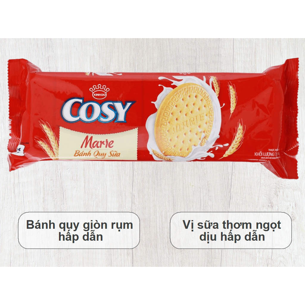 Combo 3 hộp Bánh quy sữa COSY Marie, gói 136g