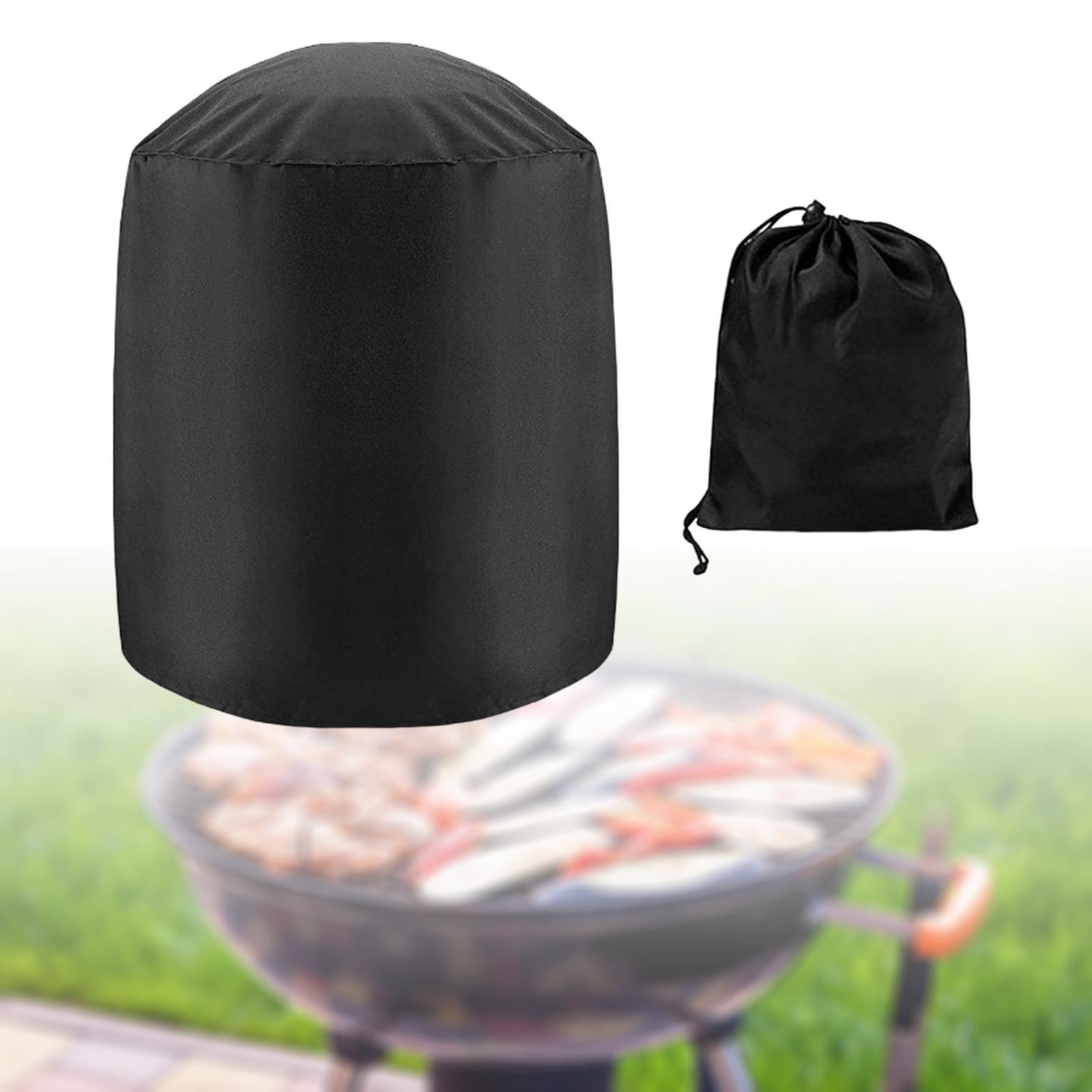 Round Barbecue Grill Cover Weatherproof Folding Protective Cover for Indoor Garden