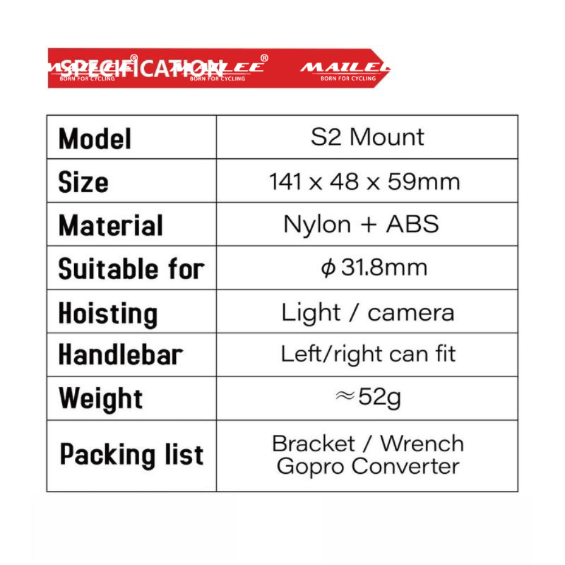 Giá Đỡ Đèn Pin Đồng Hồ Tốc Độ Treo Xe Đạp CYC Giá Gắn Tay Lái Tích Hợp Treo Đèn Và Tốc Độ Gọn Nhẹ Đường Kính 31,8mm