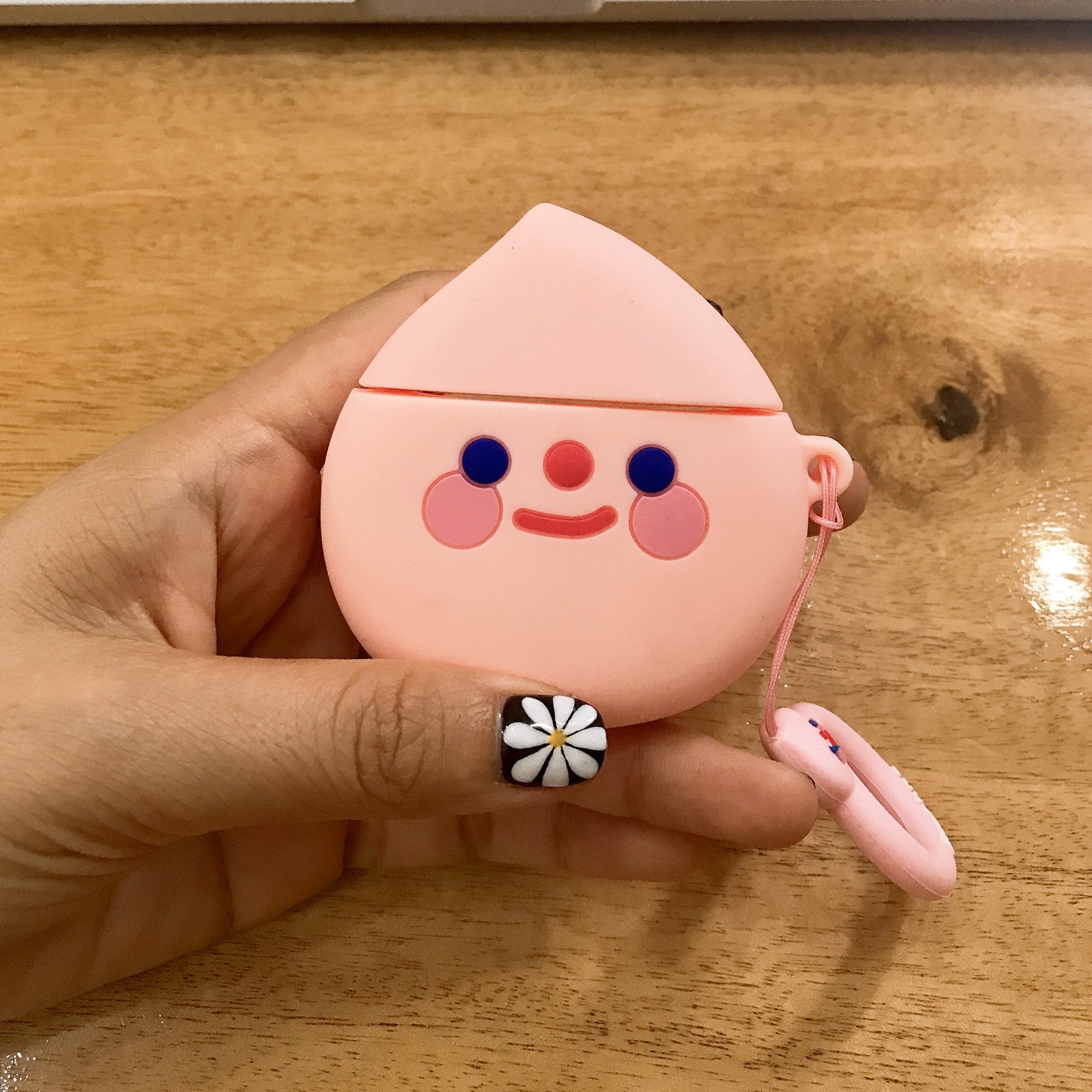Bao Case Silicon Cho Tai Nghe Apple AirPods 1 / AirPods 2 - Hình Trái Đào