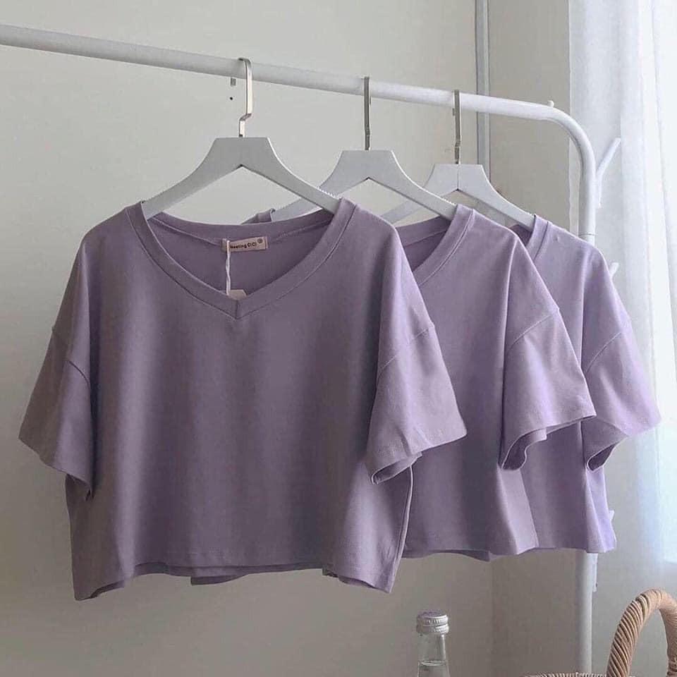 Áo Thun CROPTOP TRƠN FORM RỘNG Nữ