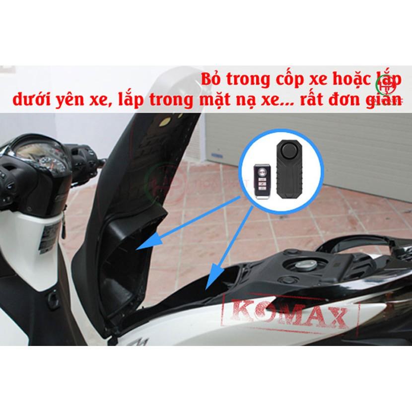 Thiết bị chống trộm cảm biến rung kèm remote Komax KM-R16A - Báo trộm cảm biến rung - Hàng chính hãng