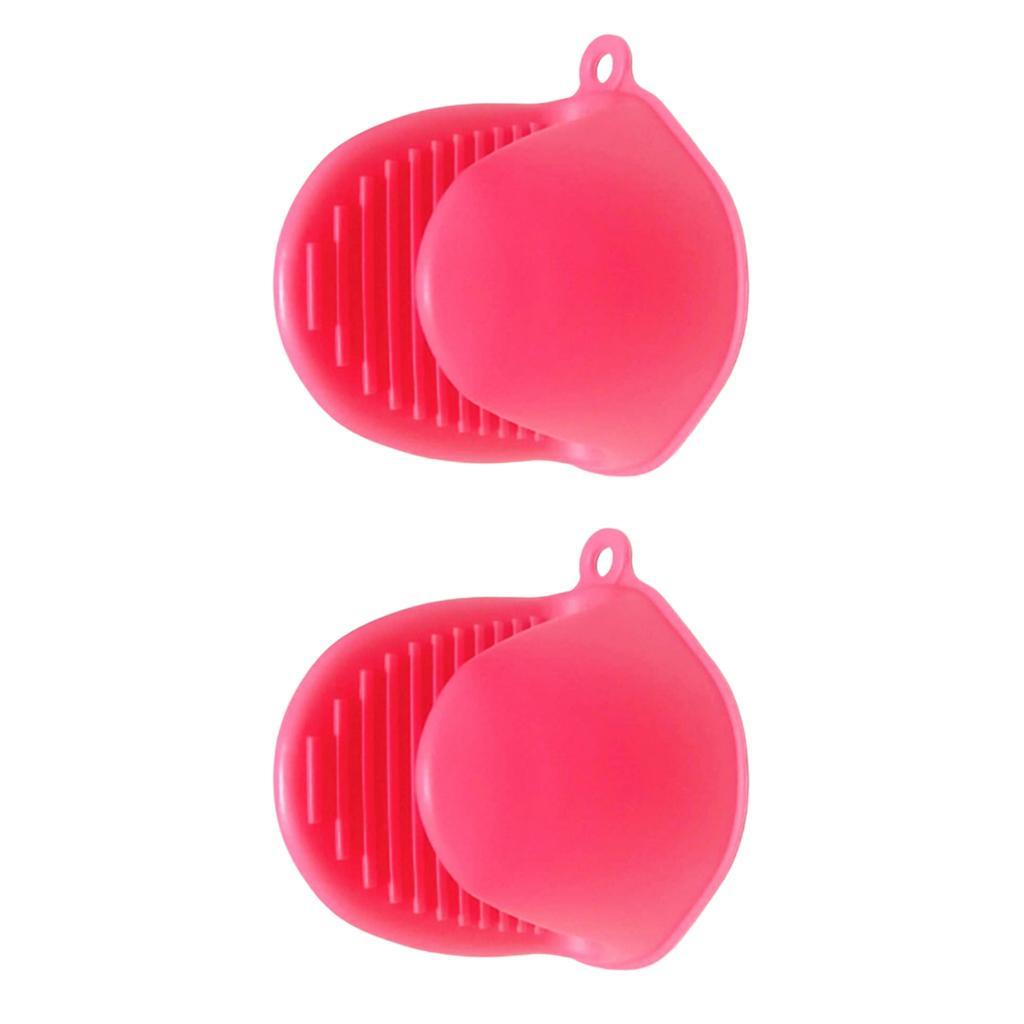 2 Pairs Silicone Pot Holder Mini Oven Mitts Gloves Insulation Kitchen Tools