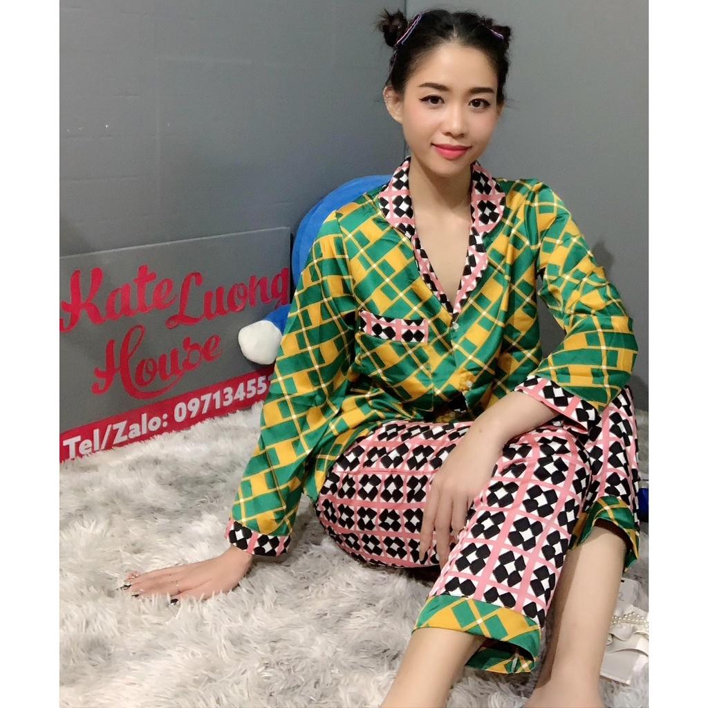 3.4 KLHSTORE2018 bộ ngủ pijama satin lập phương 4