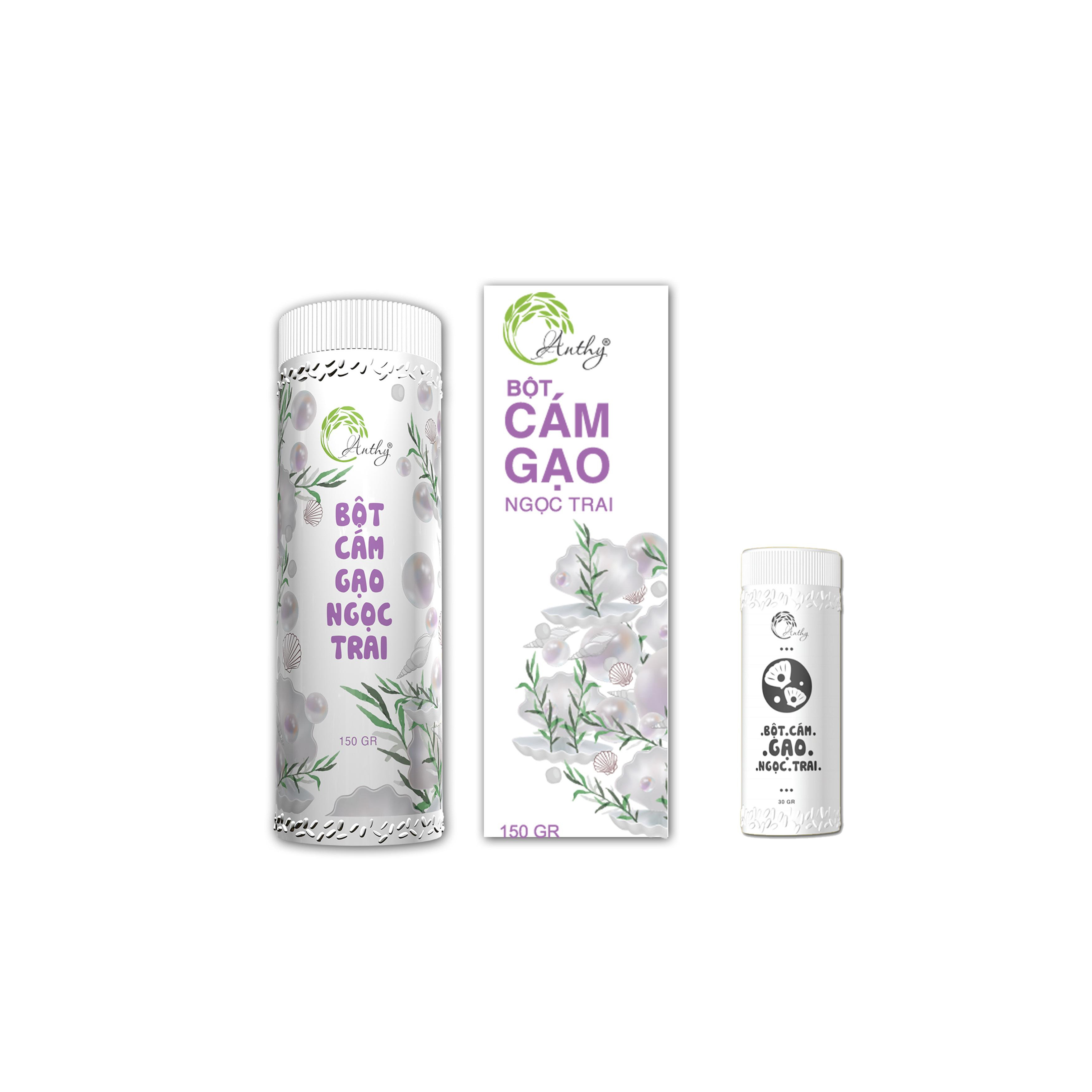 Bột Cám Gạo Ngọc Trai 150g + Bột Cám Gạo Ngọc Trai Mini 30g - AnThy Organic