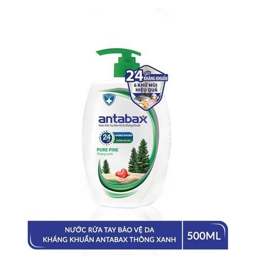 Nước Rửa Tay Bảo Vệ Da Kháng Khuẩn Antabax Pure Pine Thông Xanh 500ml