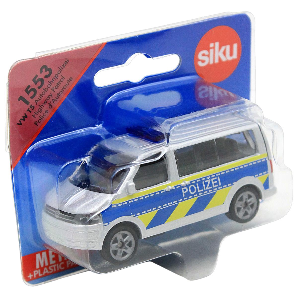Đồ Chơi Mô Hình Xe Tuần Tra Giao Thông VW T5 - Siku 1553