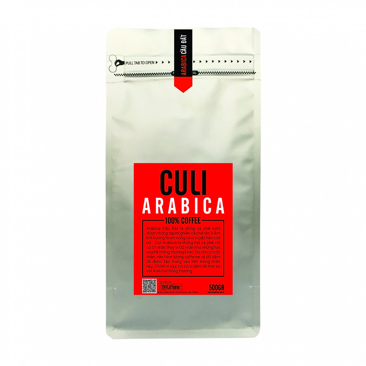 Cà phê Cuil Arabica Cầu Đất NGUYÊN HẠT 500g - The Kaffeine