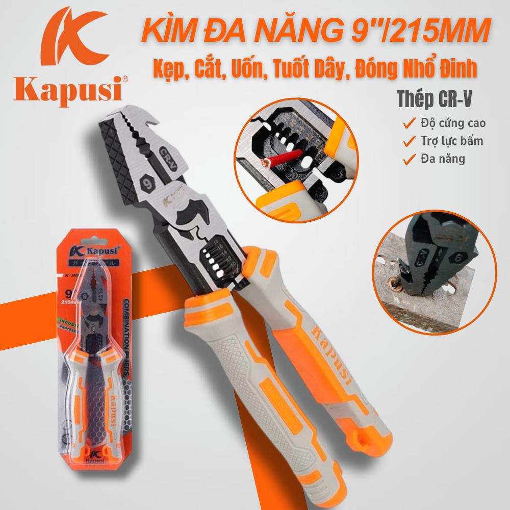 Kìm Đa Năng 9" CR-V - Kẹp, Cắt, Uốn, Tuốt Dây, Đóng Nhổ Đinh - k9021