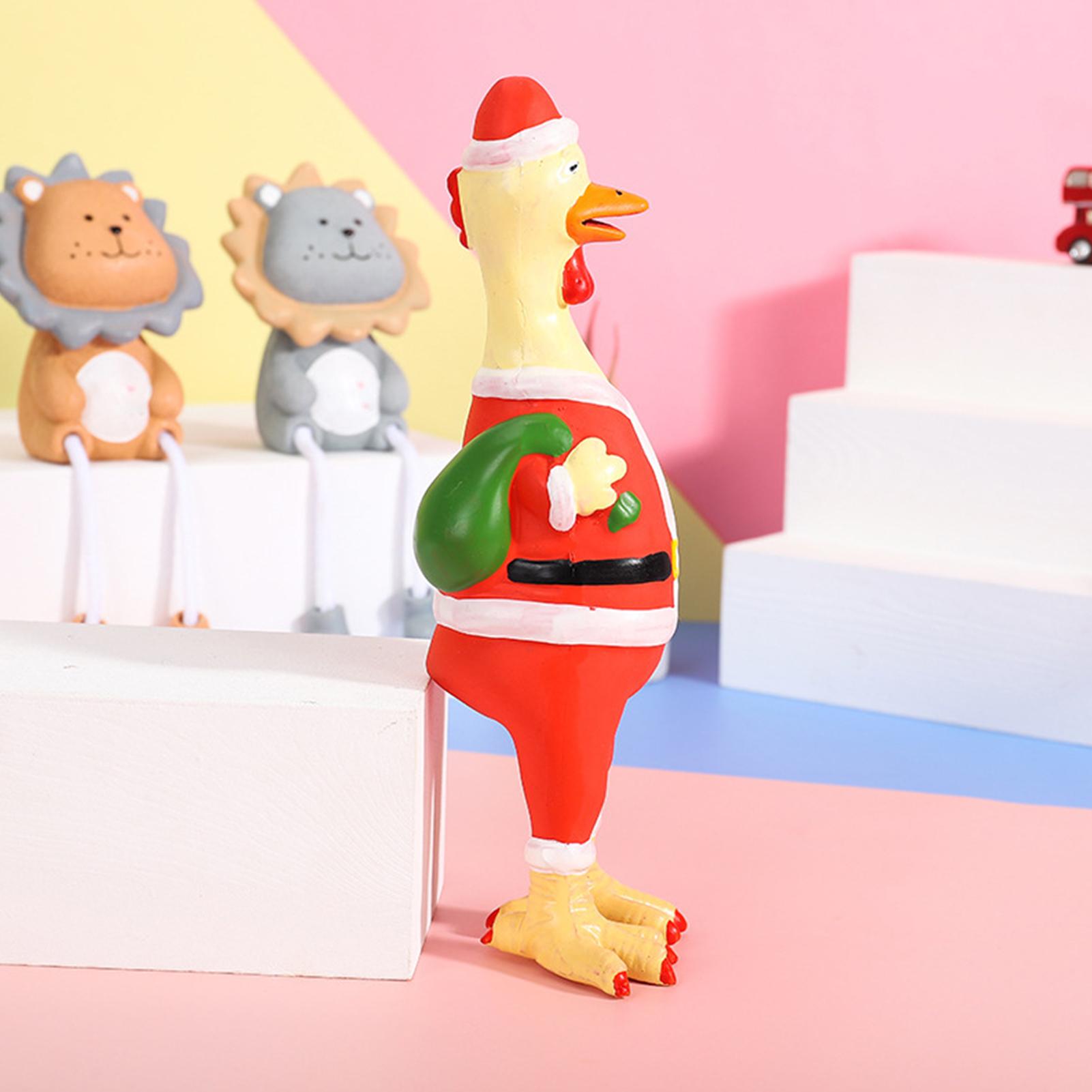Đồ chơi con gà la hét cho trẻ em và thú cưng phonh cách ông già Noel