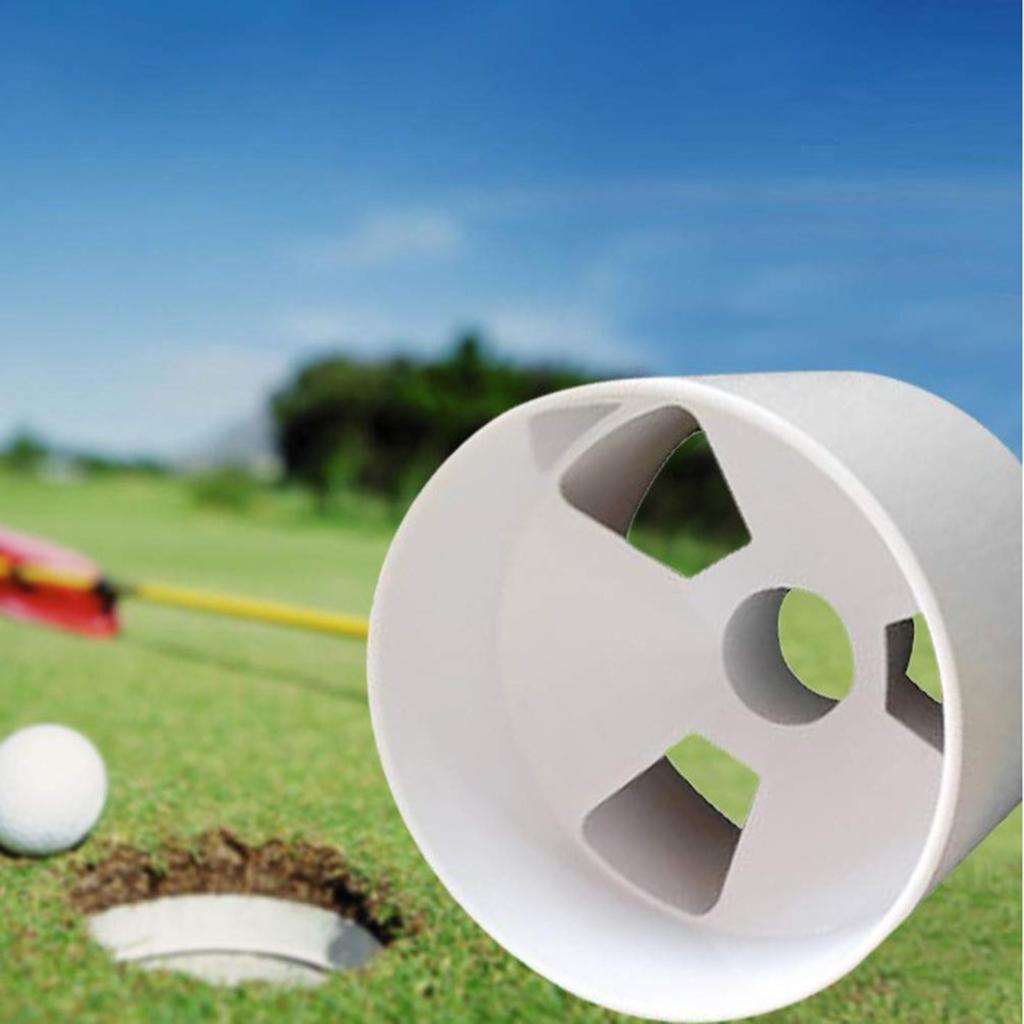 5x Premium Golf Hole Cup Plastic Putting Green Cup Training Aids Flag Holder