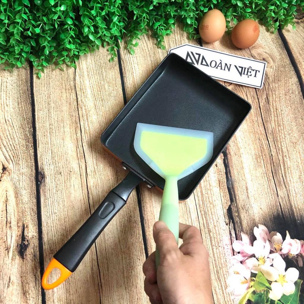 Chảo chống dính  + Sạn Silicon cao cấp - Sử dụng cho mọi loại bếp - CHảo 37cm