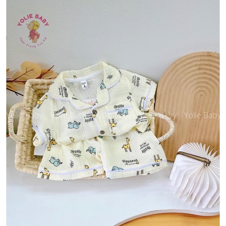 Bộ quần áo bé gái chất liệu xô muslin mềm mát cho bé diện hè 5kg đến 15kg