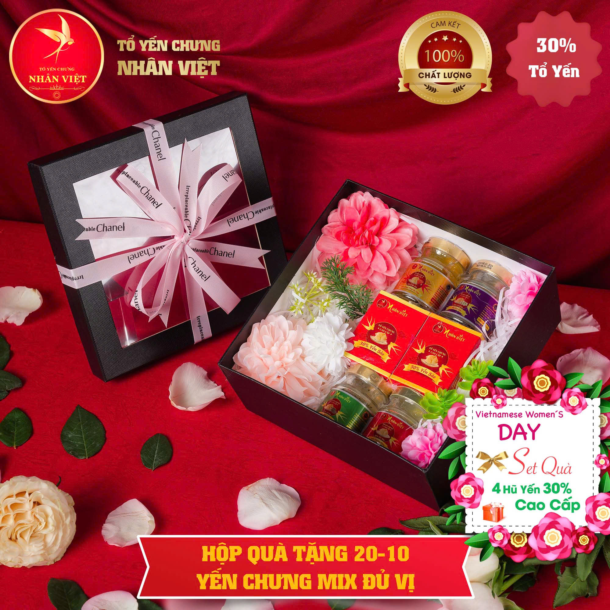 HỘP QUÀ TẶNG YẾN - MÓN QUÀ Ý NGHĨA CHO NGÀY QUỐC TẾ PHỤ NỮ 20/10 - NHÂN VIỆT