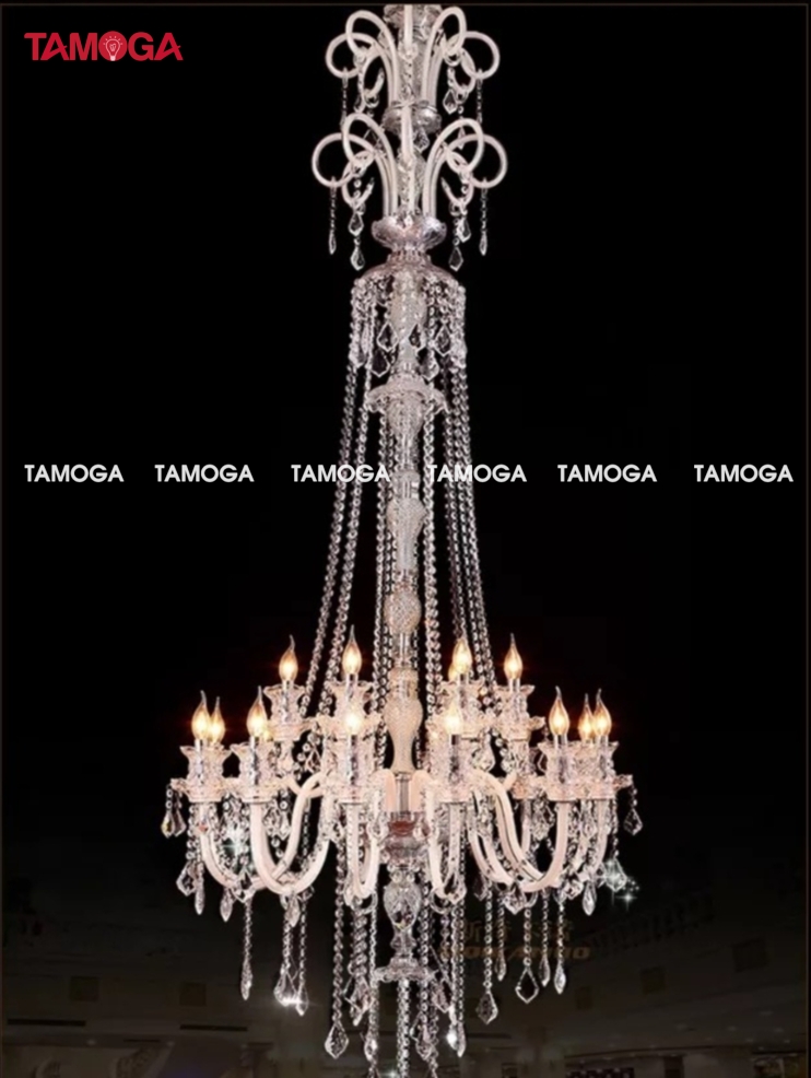 Đèn thả thông tầng TAMOGA KIAS 3698 đường kính 1200mm dài 2m, 24 tay.