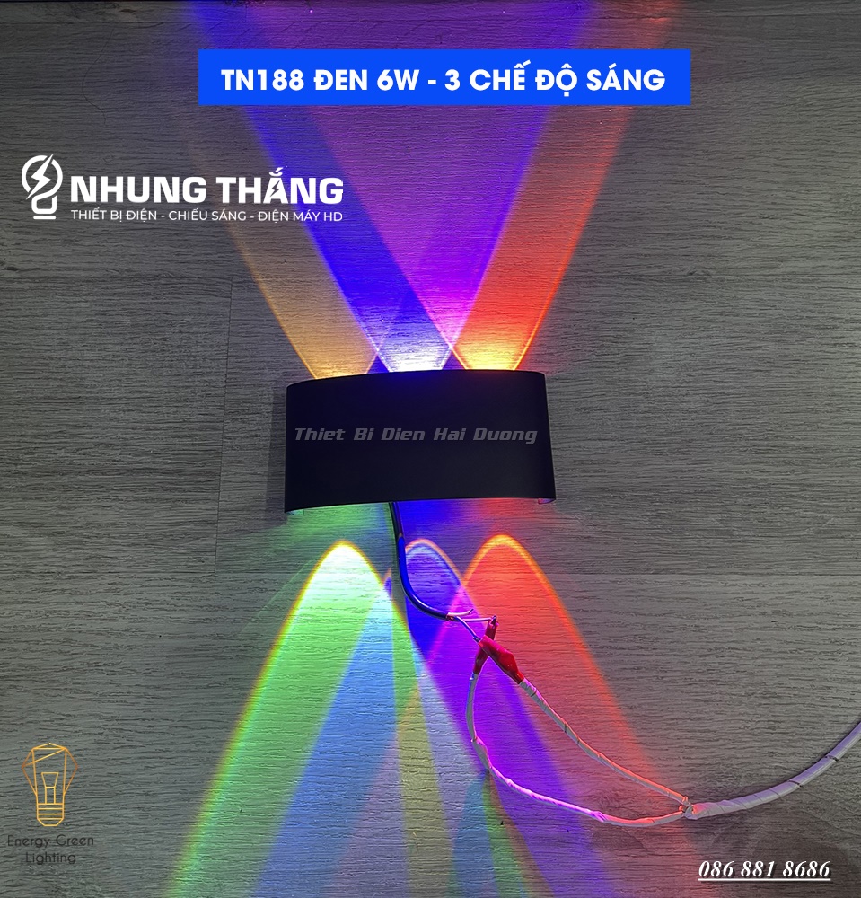 Đèn Hắt Tường Chống Nước 3 Chế Độ Sáng TN188,TN189 - Thân Nhôm - Chip Led Siêu Sáng - Có Video