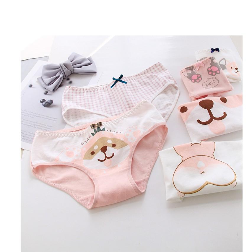 Quần Lót Nữ Cotton Thời Trang Hình Thú Xuất Hàn Hàng Loại Đẹp.