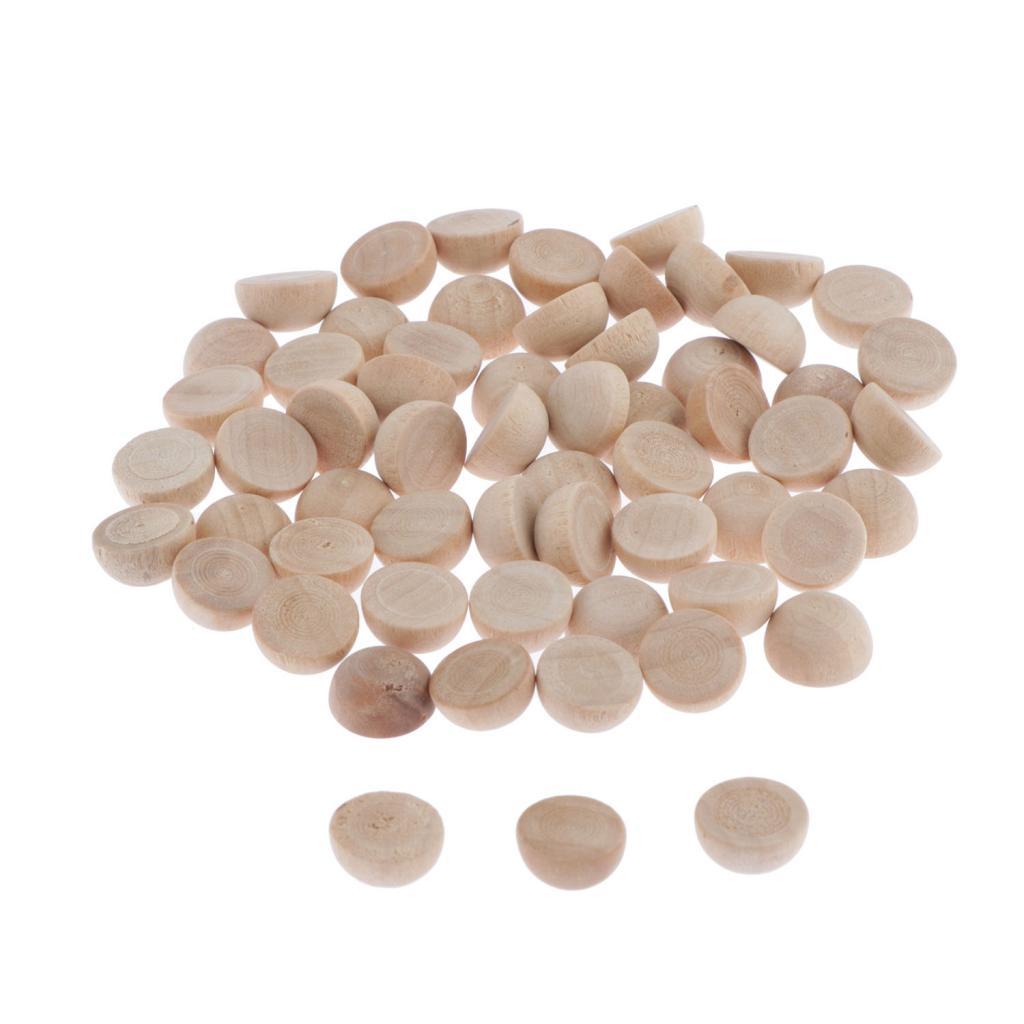 50 Chiếc 1 Cm Gỗ Tự Nhiên Khối Chưa Hoàn Thành Một Nửa Bóng Gỗ Thủ Công Trẻ Em Tự Làm Đồ Chơi