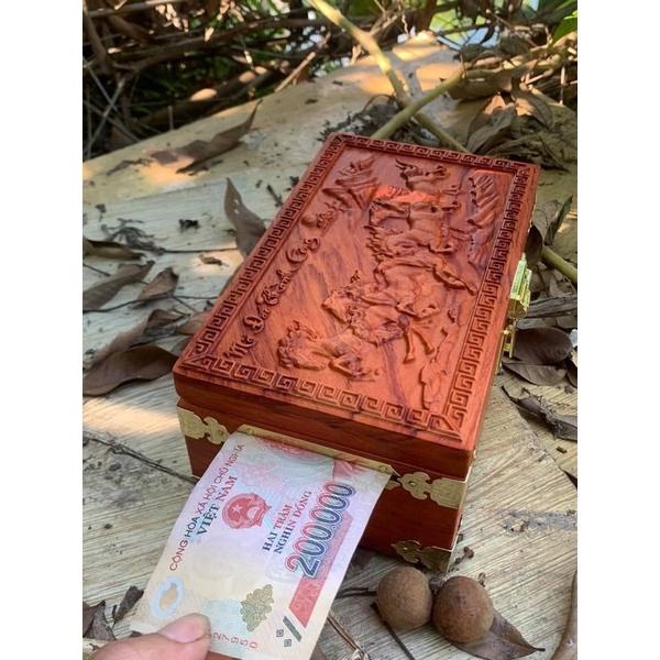 Hộp tiết kiệm gỗ hương cao cấp