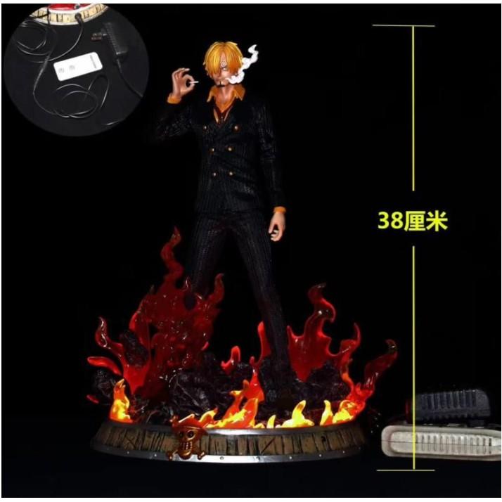 Mô hình Figure One Piece Sanji hút khói có led 38cm