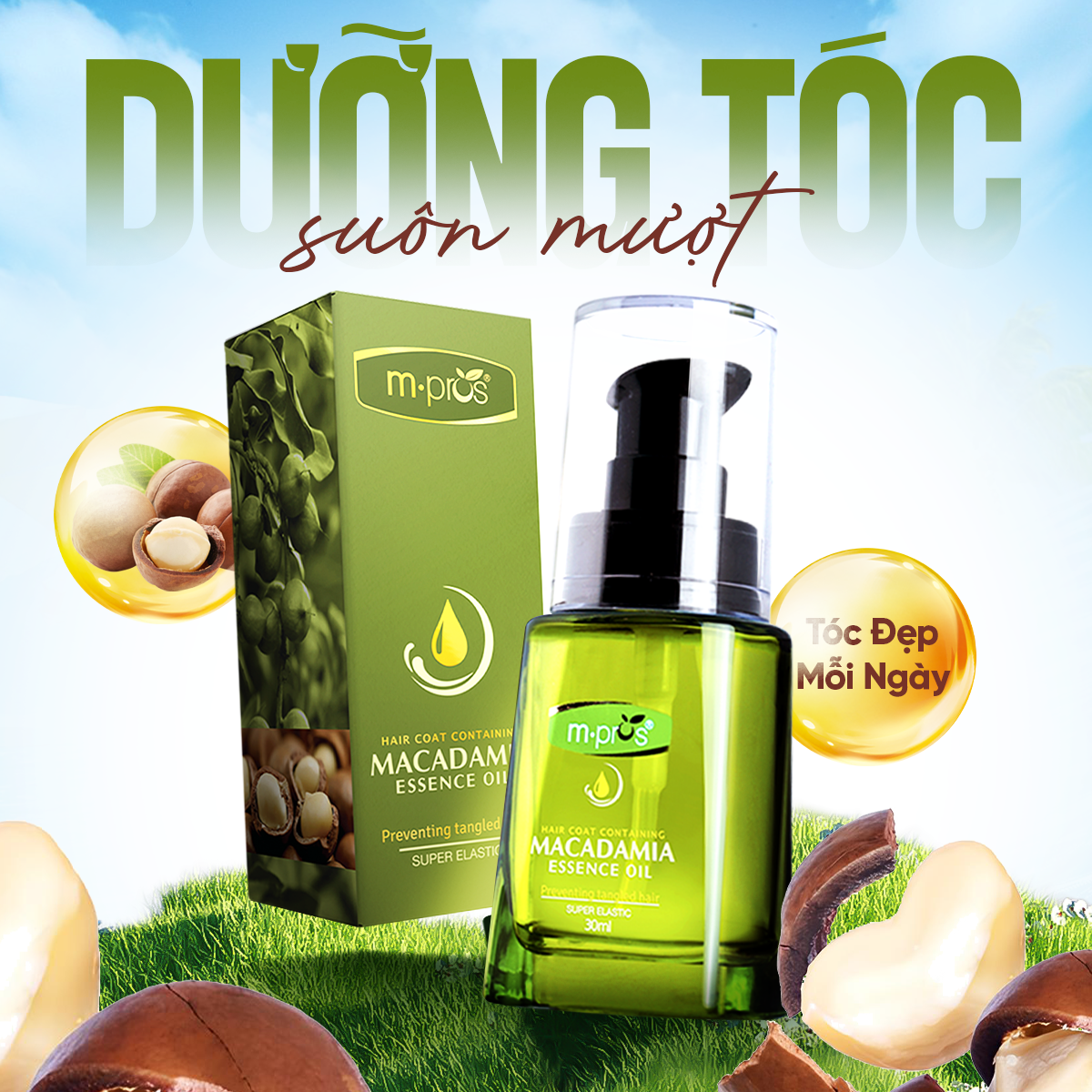 Tinh Dầu Macadamia Chống Rối Tóc M.pros