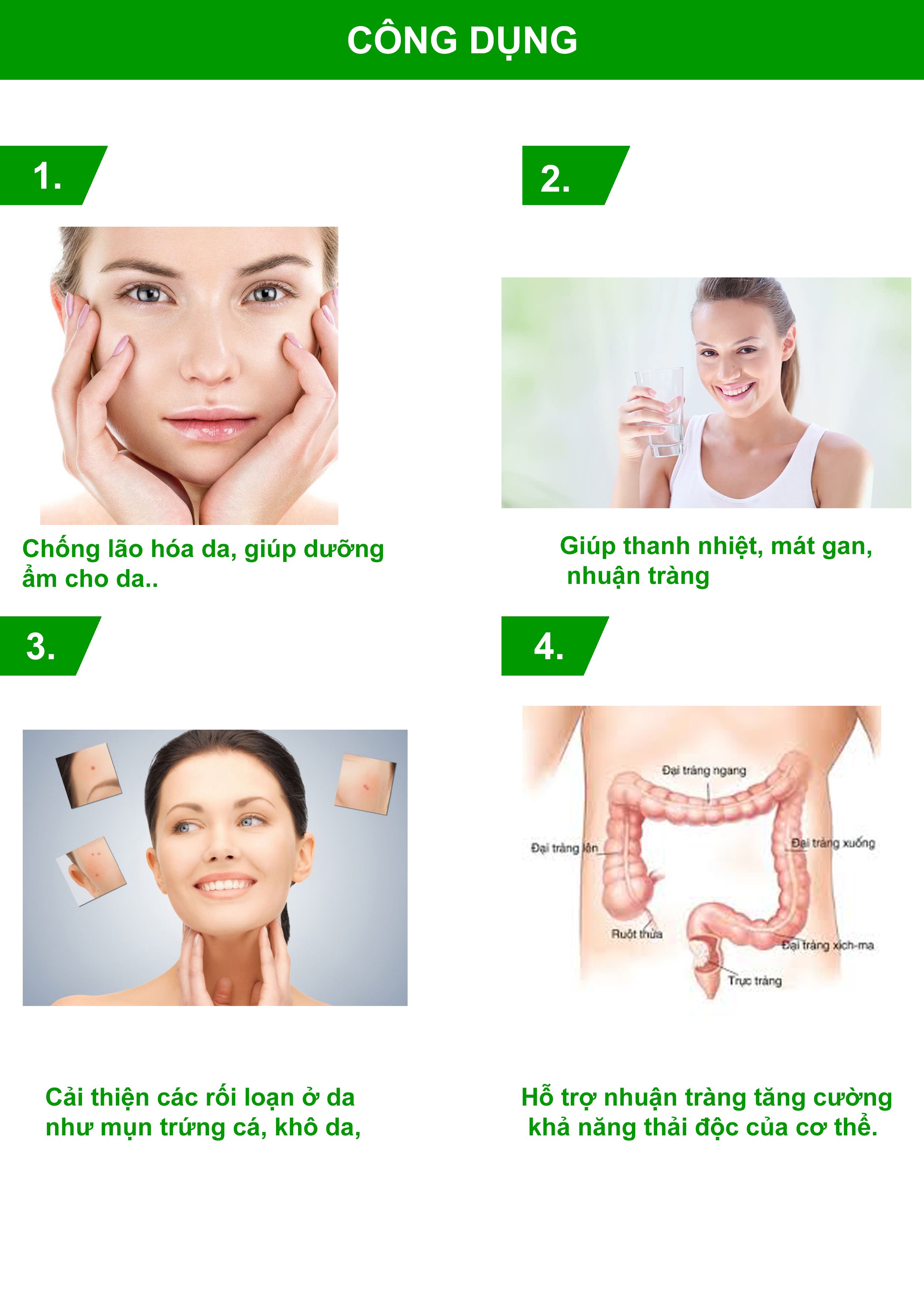 Viên uống tpcn đẹp da,hỗ trợ giữ ẩm cho da,nhuận tràng - chai 60 viên
