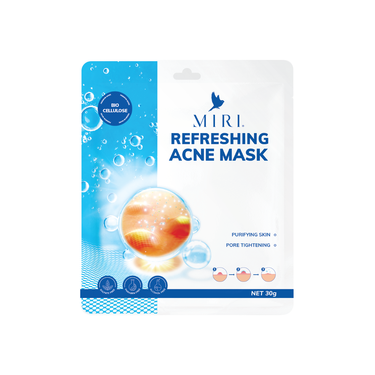 MẶT NẠ GIÚP NGĂN NGỪA MỤN VÀ GIẢM NHỜN - REFRESHING ACNE MASK MIRI