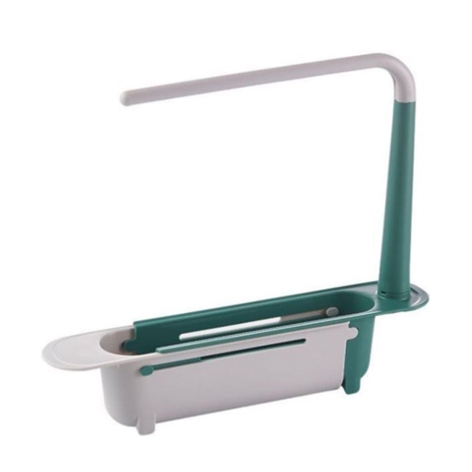 Kitchen Sink Holder, Sink Retractable Drain Rack, Dish Cloth Hanger, Towel Sponge Organizer Rack for Home Kitchen