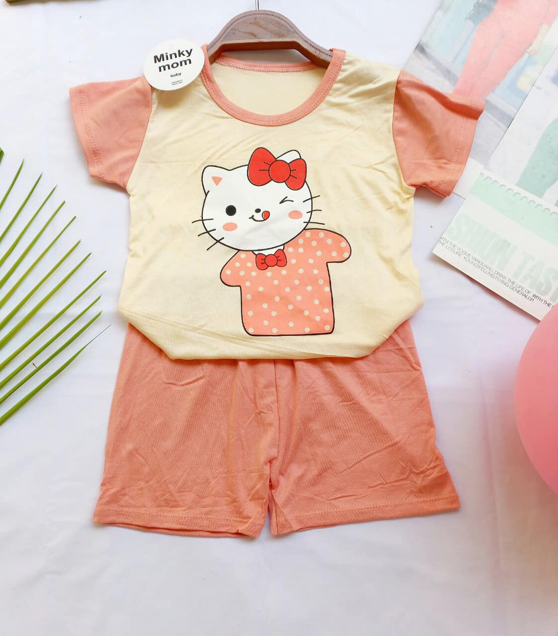 Set bộ Thun lạnh Minky Mom cao cấp cho bé (tặng kèm 1 áo hoặc quần coton cùng size)