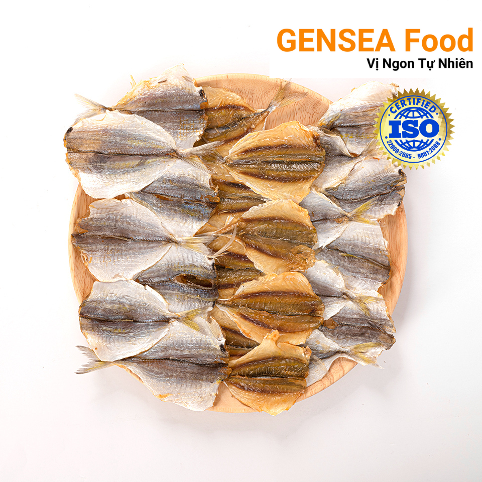 Cá Chỉ Vàng Khô Phú Quý Loại 1 Size Đại Cực Ngon GENSEA Food G2414 Chuẩn ATVSTP Quốc Tế ISO 22000:2018