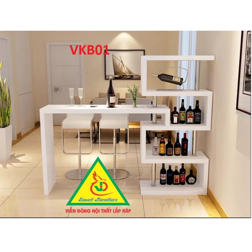 Quầy bar mini kết hợp tủ rượu VKB01 ( không kèm ghế) - Nội thất lắp ráp Viendong Adv