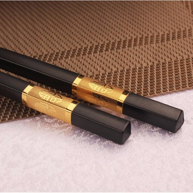 Đũa KHẢM VÀNG chống mốc chống trơn Hàn Quốc sang trọng