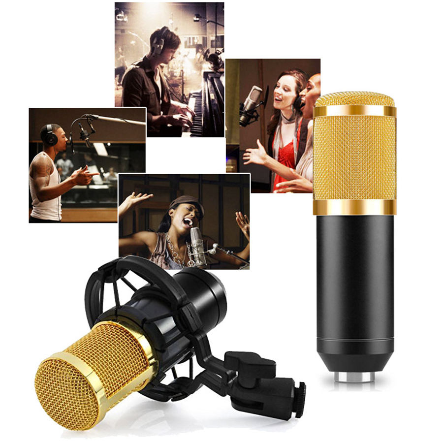 BM800 Condenser Microphone for Computer Studio Recording Professional Bm 800 Microphone with Shock Mount Karaoke Microphones Mic