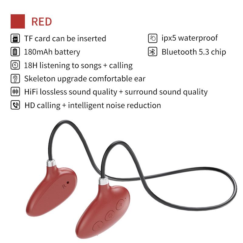 Giá tốt nhất Tai nghe Bluetooth dẫn khí mới của Amazon thể thao thẻ cắm không dây treo cổ không tai nghe Bluetooth trong tai