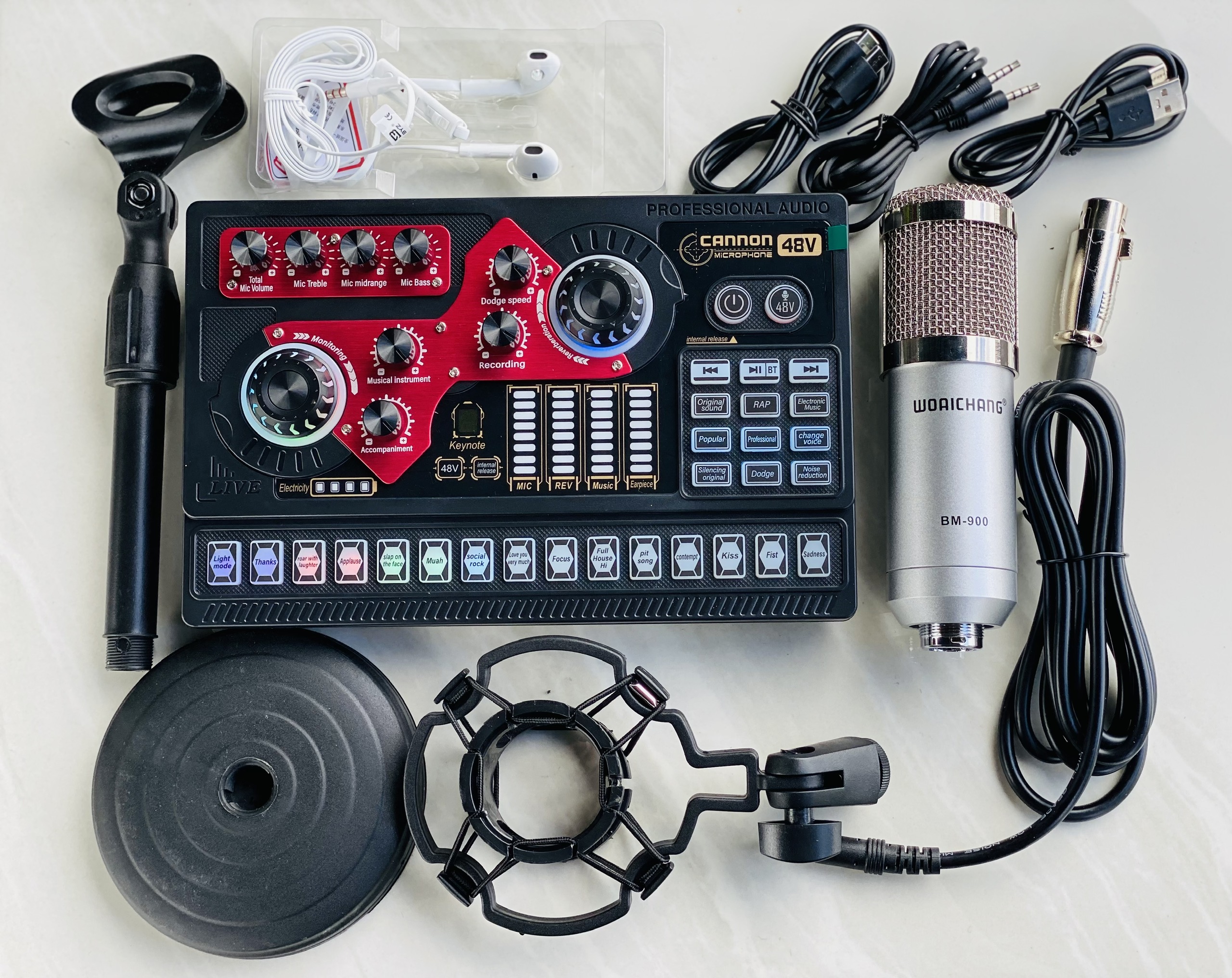 Combo Sound Card X5 Autotune Và Micro Thu Âm BM900 là bộ thu, Livestream Chuyên nghiệp Giá Rẻ Dễ Dùng hàng nhập khẩu