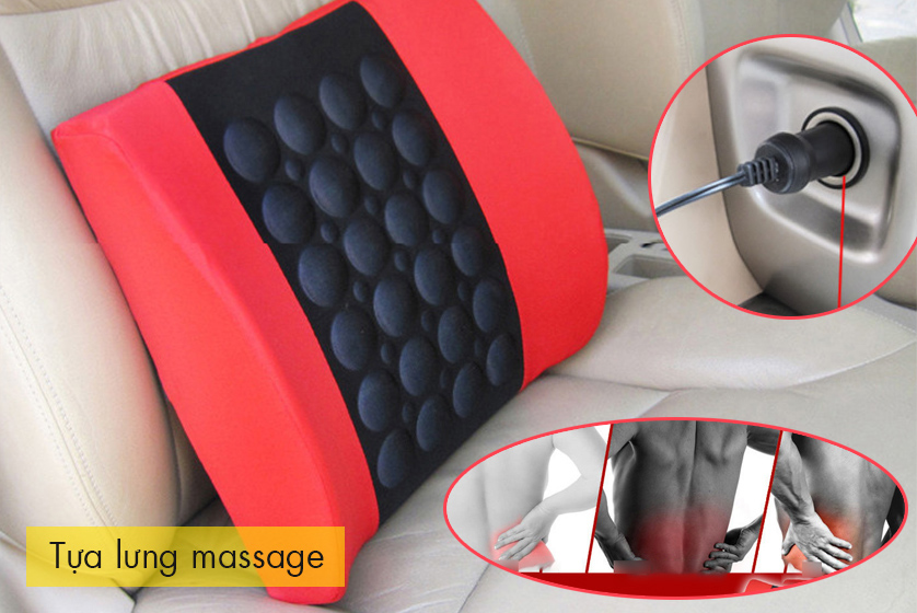 Gối tựa đầu ô tô có massage ( Mầu ngẫu nhiên ) - Hàng chính hãng