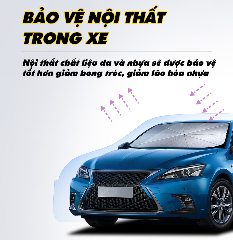 Tấm chắn che nắng Ô TÔ Xe Hơi - Phụ kiện chắn tia UV bảo vệ xe - Dù che nắng - Tấm hắt nắng chụp hình