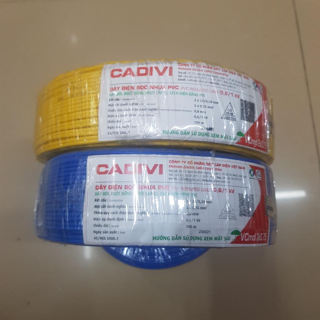 DÂY ĐIỆN ĐÔI [CADIVI] [2x24/0.25 mm] [100M]