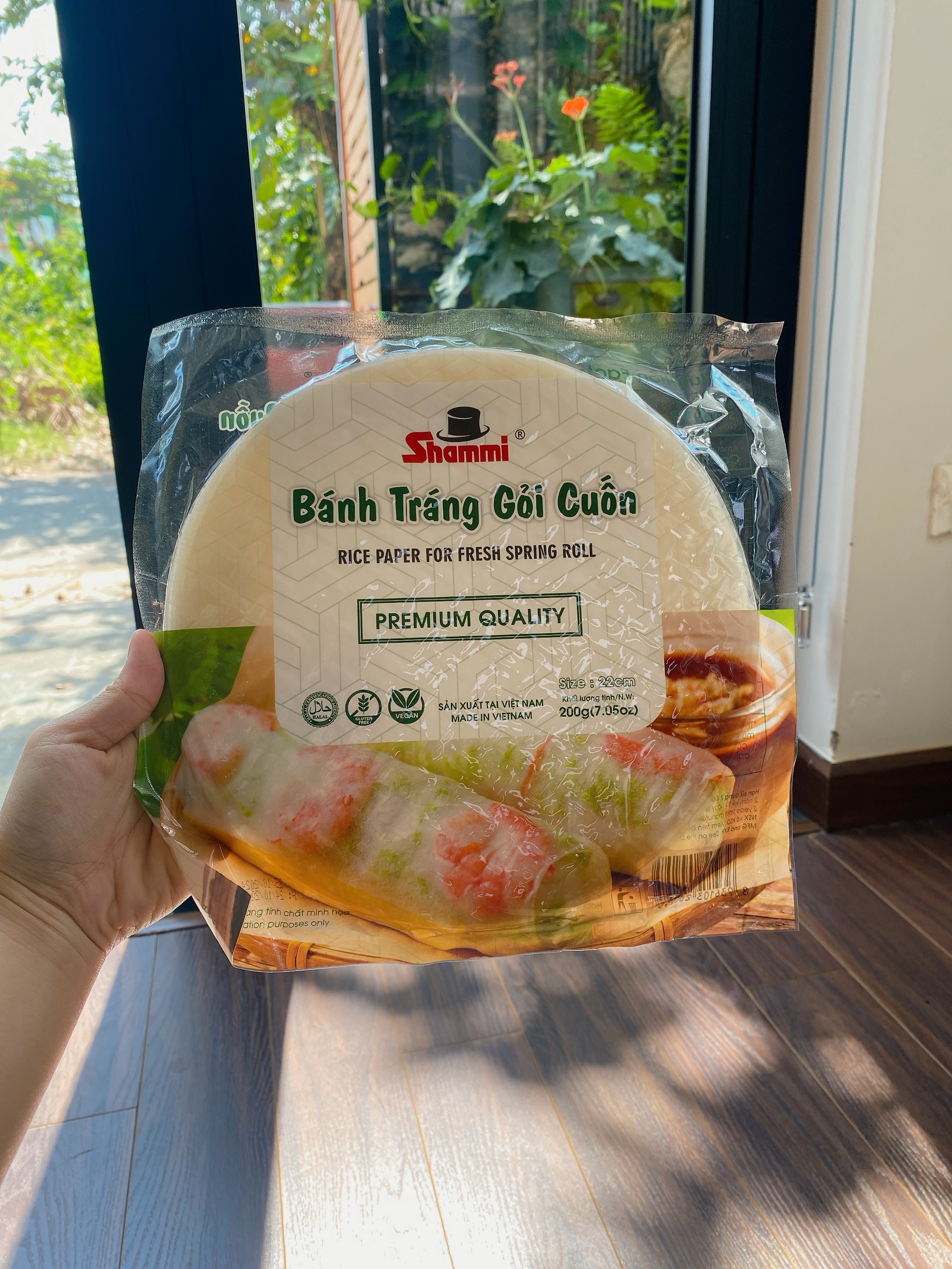 Combo 5 Bánh tráng gỏi cuốn Shammi tròn size 22cm túi 400g (Bánh tráng cuốn xuất khẩu)